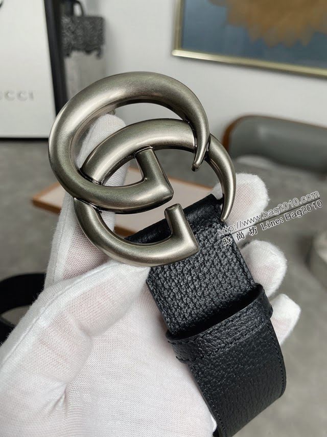 Gucci經典皮帶 古奇織紋雙G小牛皮腰帶  jjp1342